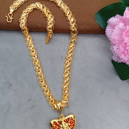 Luxurious Men's Gold Plated Pendant With Chain Vol 2