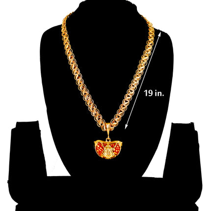 Luxurious Men's Gold Plated Pendant With Chain Vol 2