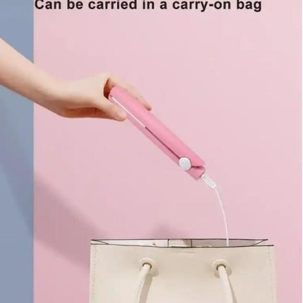 2-in-1 Mini Hair Straightener and Curler