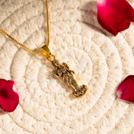 Gold Plated Laxmi Mataji Pendant with Chain