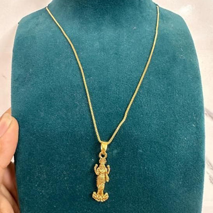 Gold Plated Laxmi Mataji Pendant with Chain